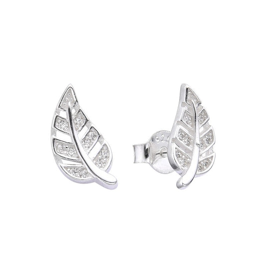Aretes Espiga Brillos - Plata