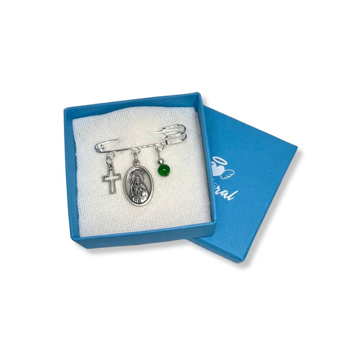Broche Imperdible San Judas Tadeo - Verde