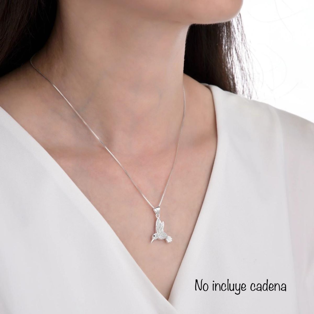 Dije Colibrí Brillos - Plata