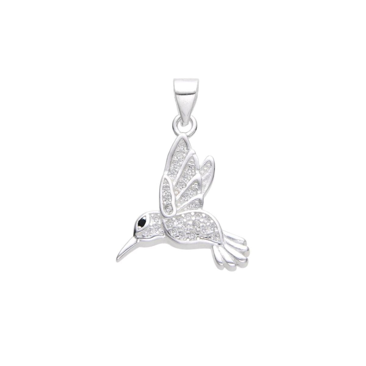 Dije Colibrí Brillos - Plata