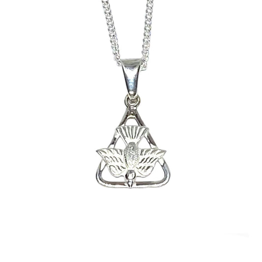 Dije del Espíritu Santo y Cadena - Plata