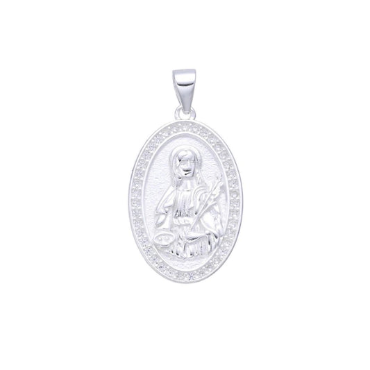 Dije Santa Lucía Brillos - Plata