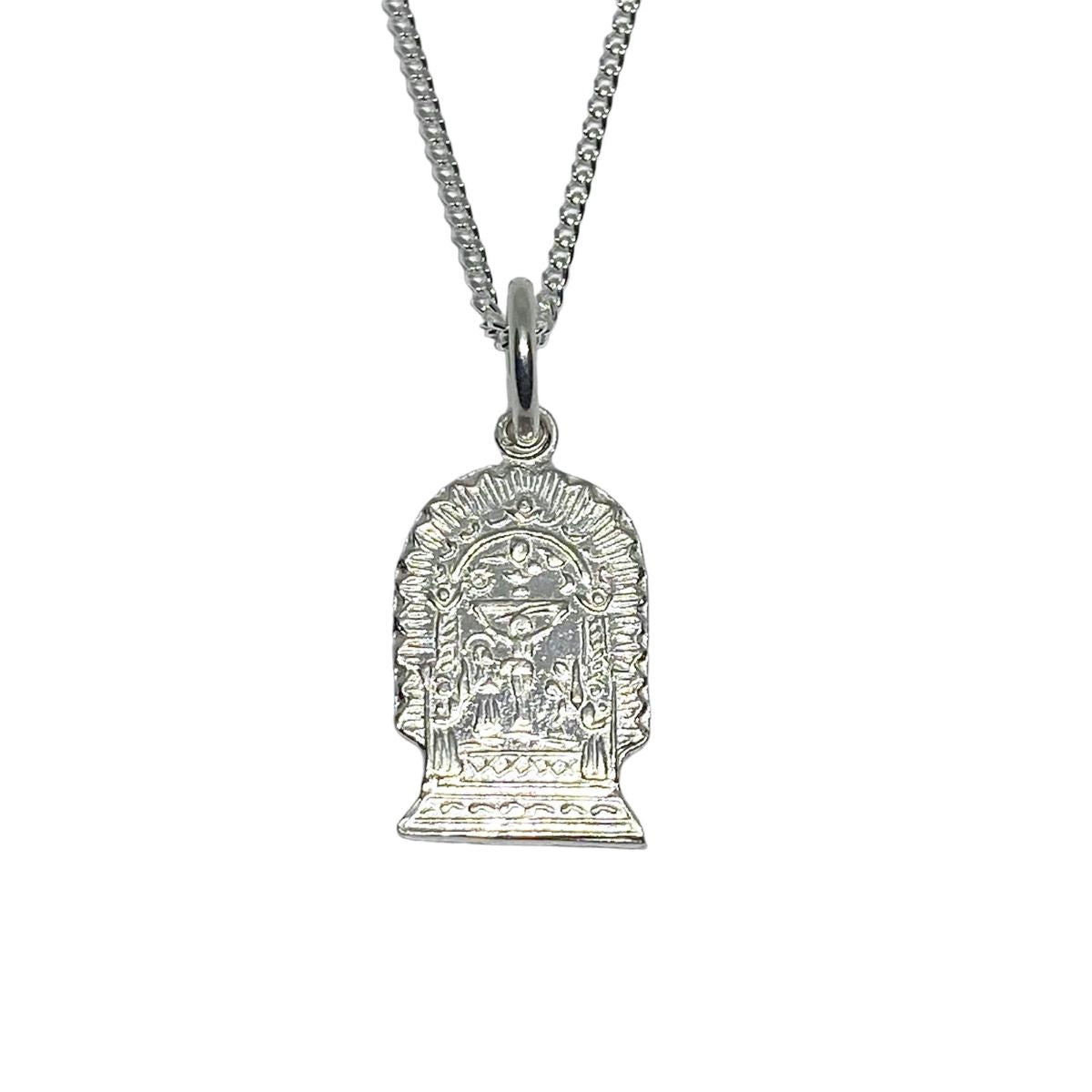 Dije Señor de los Milagros y Cadena - Plata