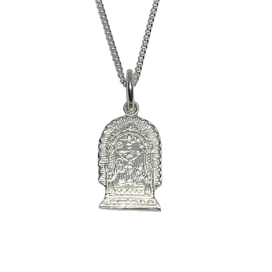 Dije Señor de los Milagros y Cadena - Plata