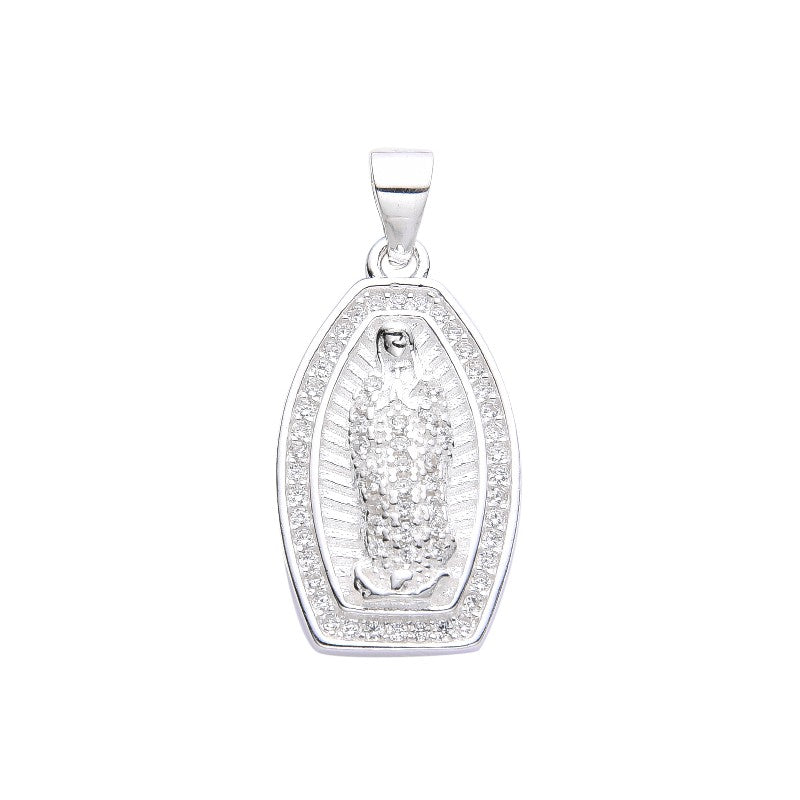 Dije Virgen de Guadalupe Brillos - Plata