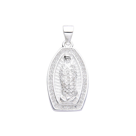 Dije Virgen de Guadalupe Brillos - Plata