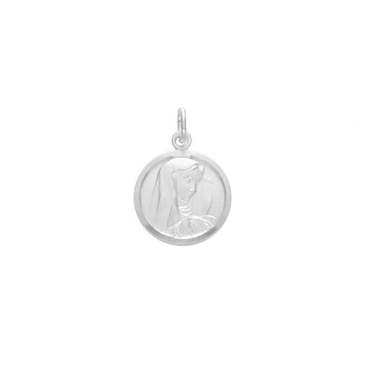 Dije Medalla Virgen La Dolorosa 17mm - Plata