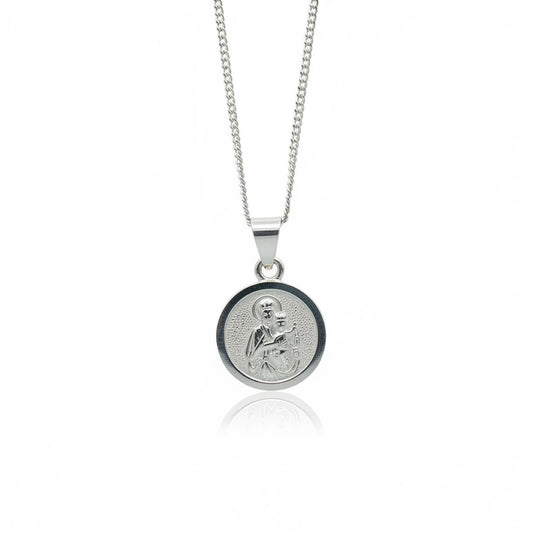Dije Virgen del Carmen y Cadena - Plata