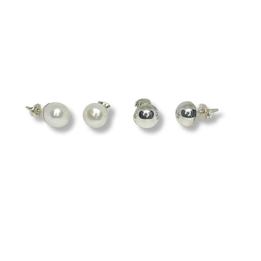 Aretes Alegría x2 - Perla y Plata
