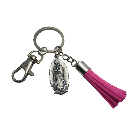 Llavero Virgen de Guadalupe - Fucsia