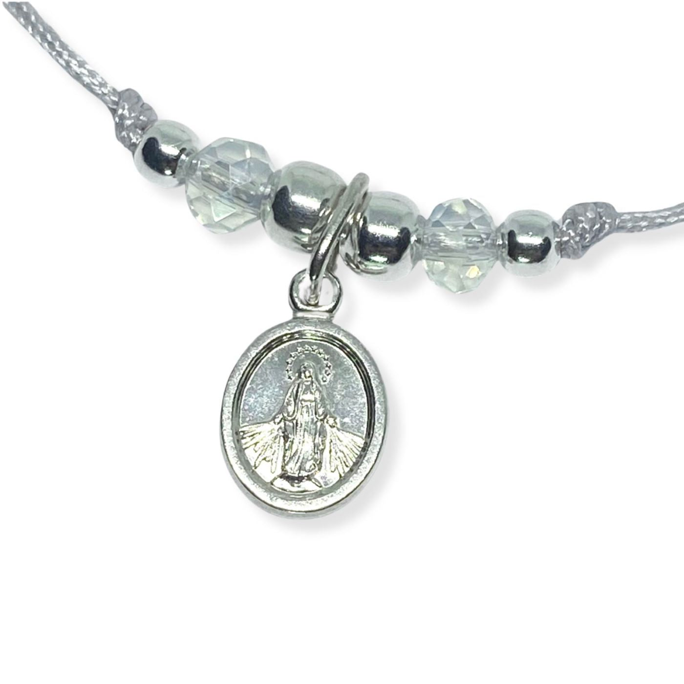 Pulsera Inmaculada Concepción de María - Hilo y Plata
