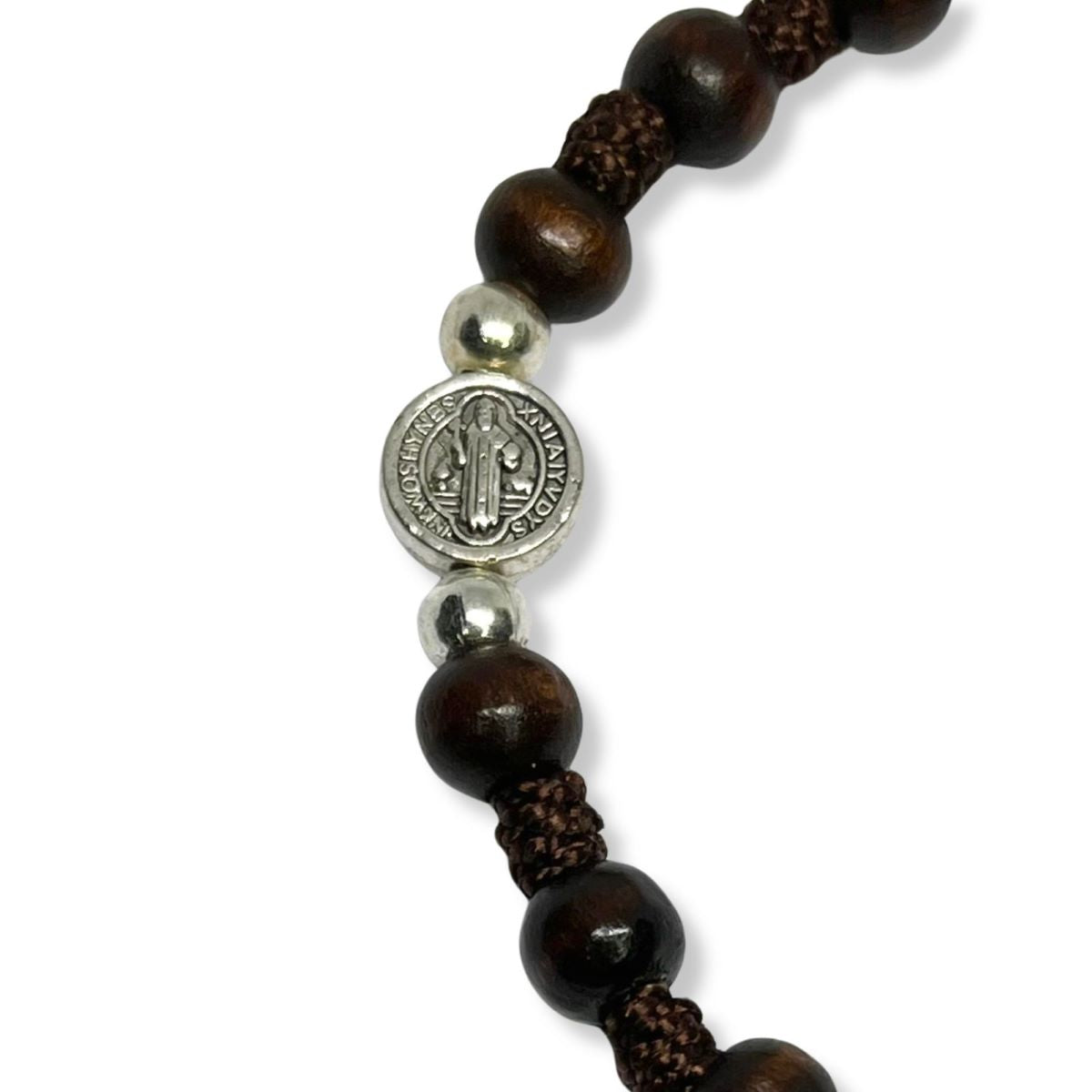 Pulsera Denario San Benito 9mm - Madera