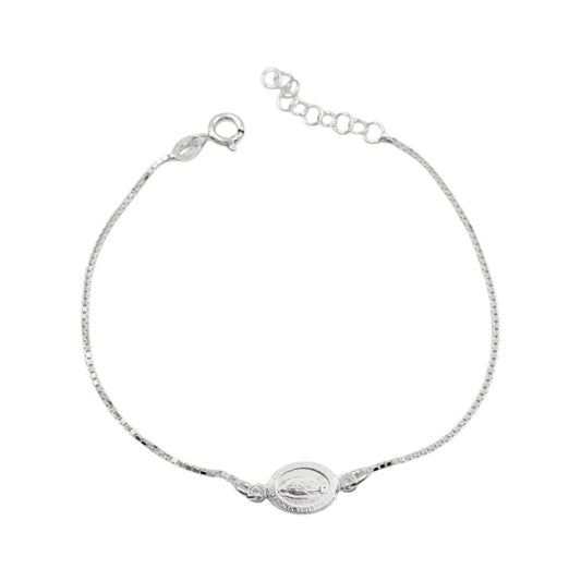 Pulsera Virgen de Guadalupe - Plata