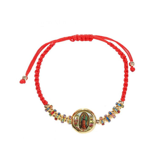 Pulsera Virgen de Guadalupe - Hilo Rojo