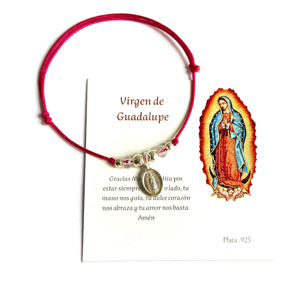 Pulsera Virgen de Guadalupe - Hilo y Plata