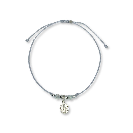 Pulsera Inmaculada Concepción de María - Hilo y Plata