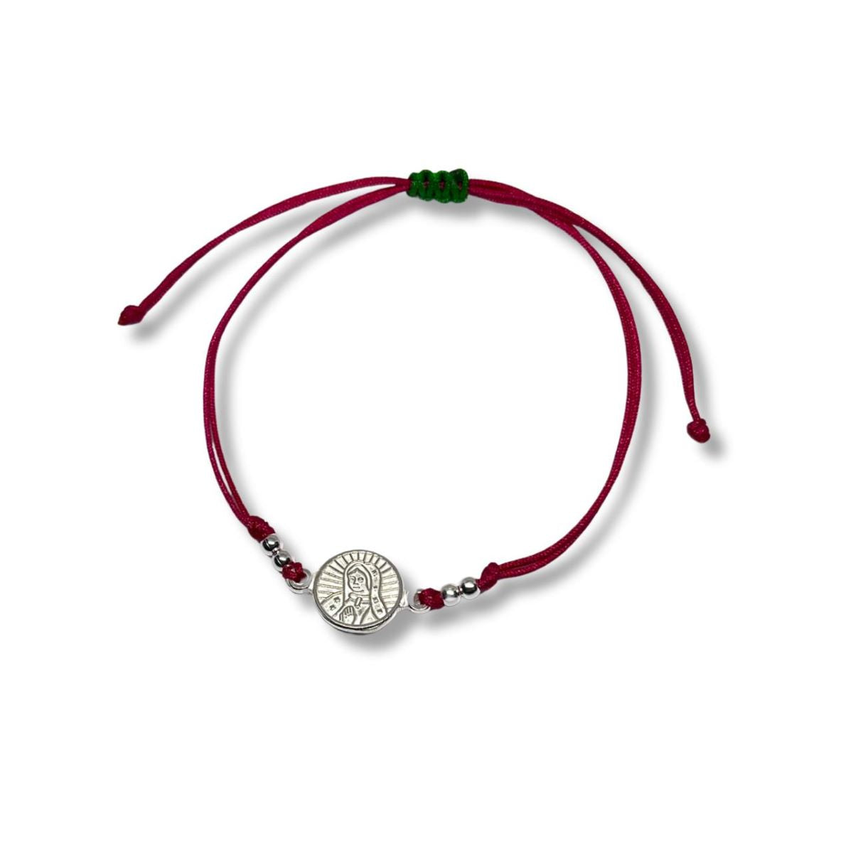 Pulsera Rostro de Guadalupe - Hilo y Plata