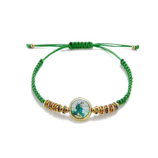 Pulsera San Judas - Hilo Verde