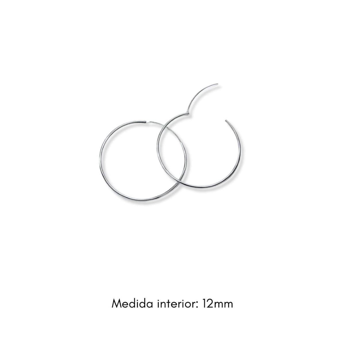 Aretes Aro - Varios  Tamaños - Plata