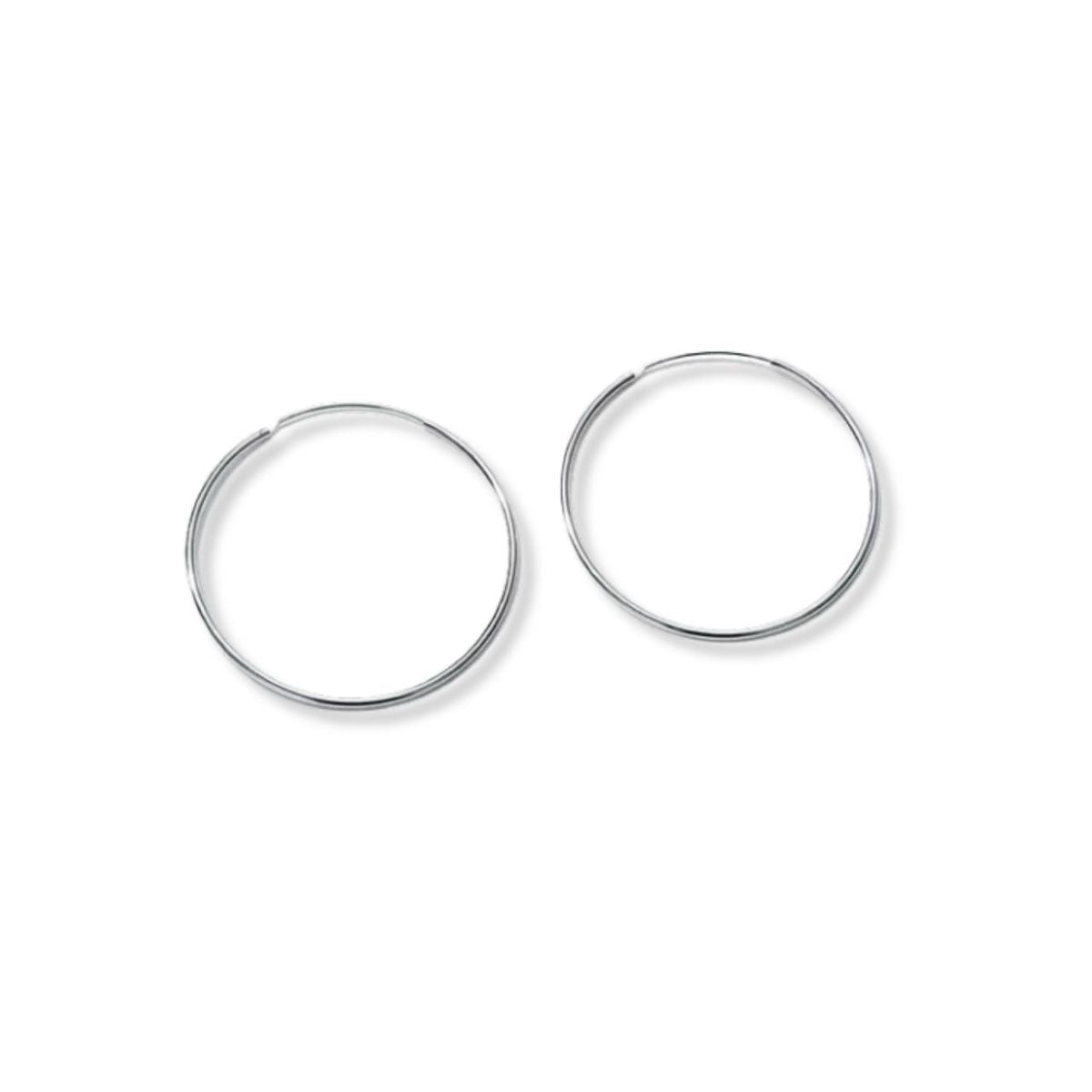 Aretes Aro - Varios  Tamaños - Plata