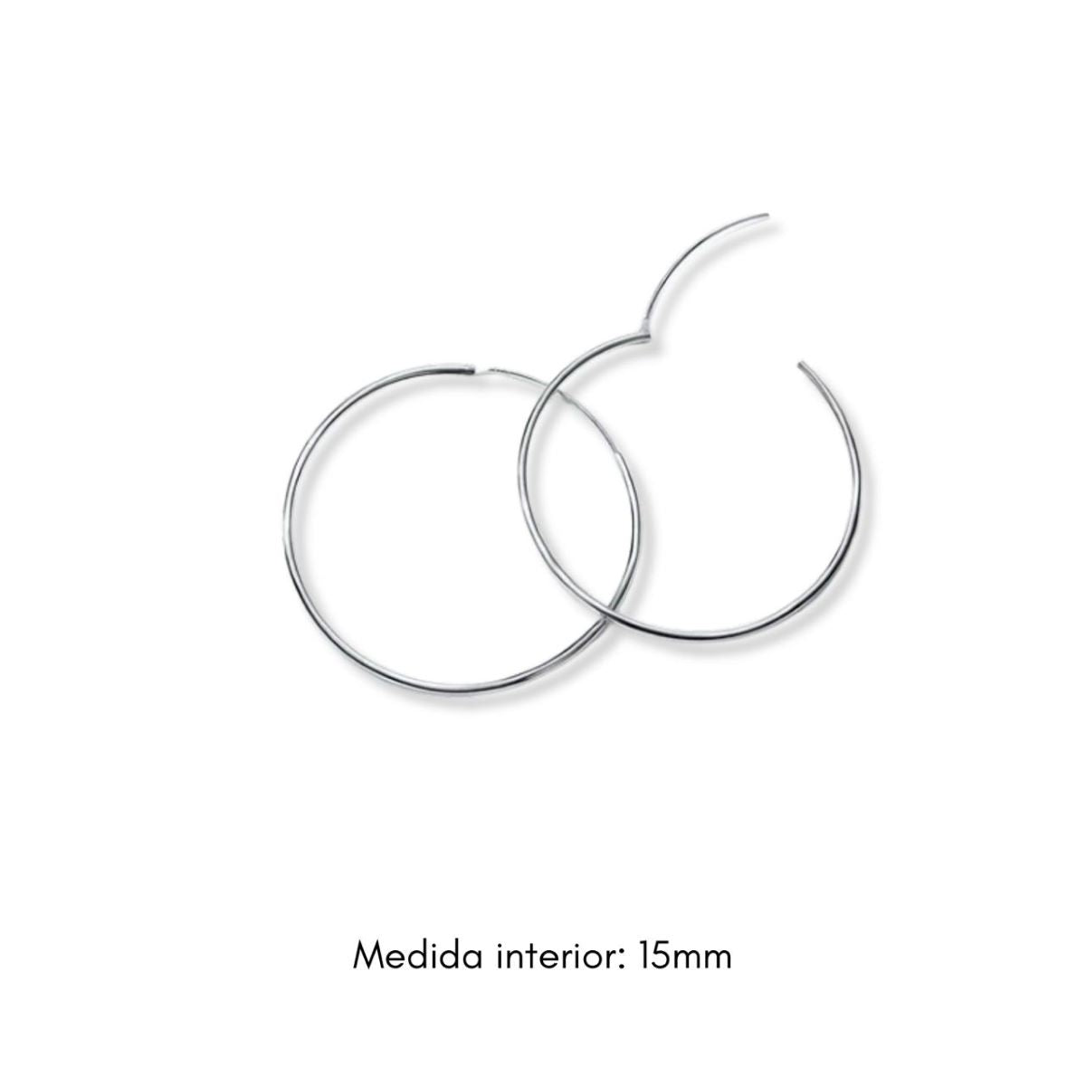Aretes Aro - Varios  Tamaños - Plata