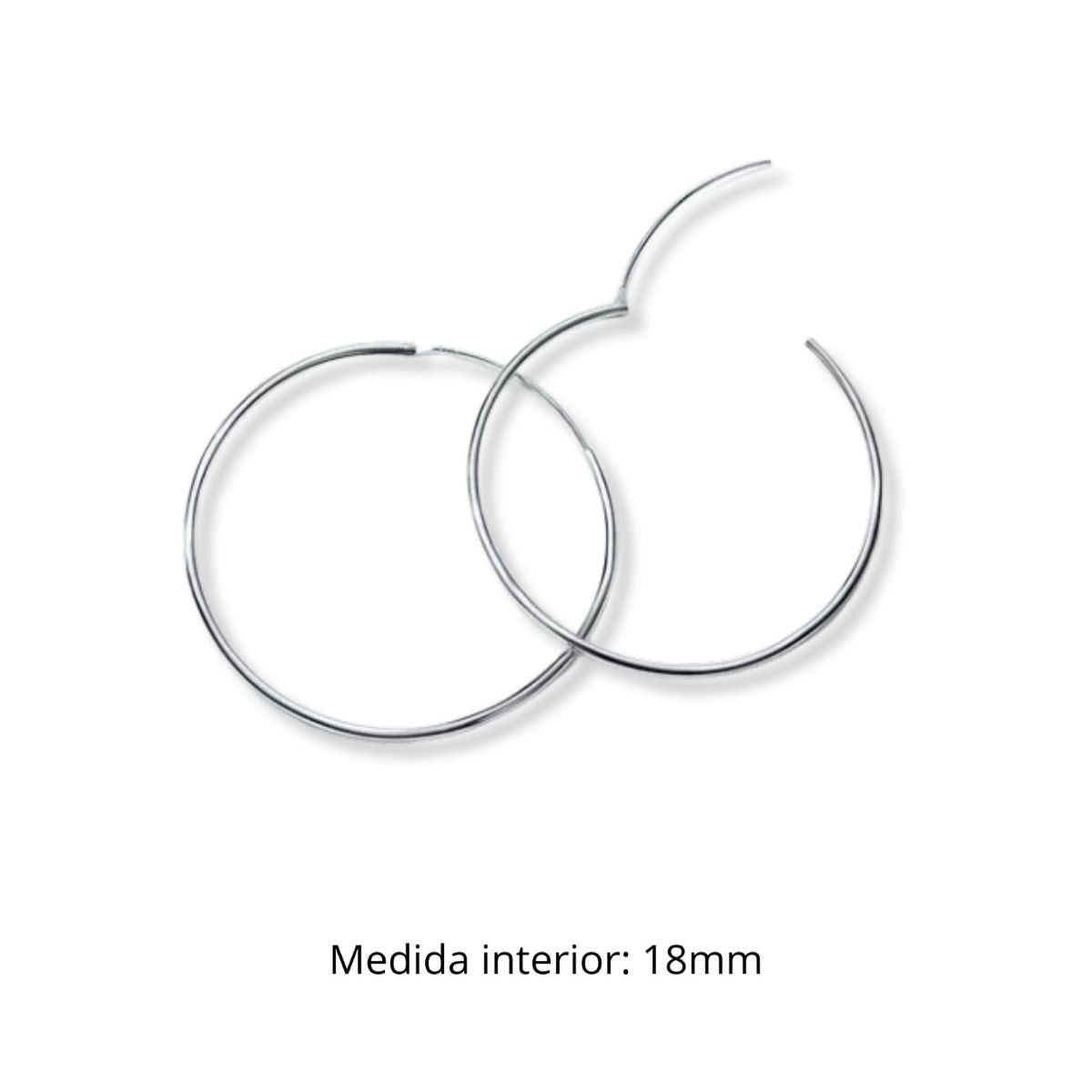 Aretes Aro - Varios  Tamaños - Plata