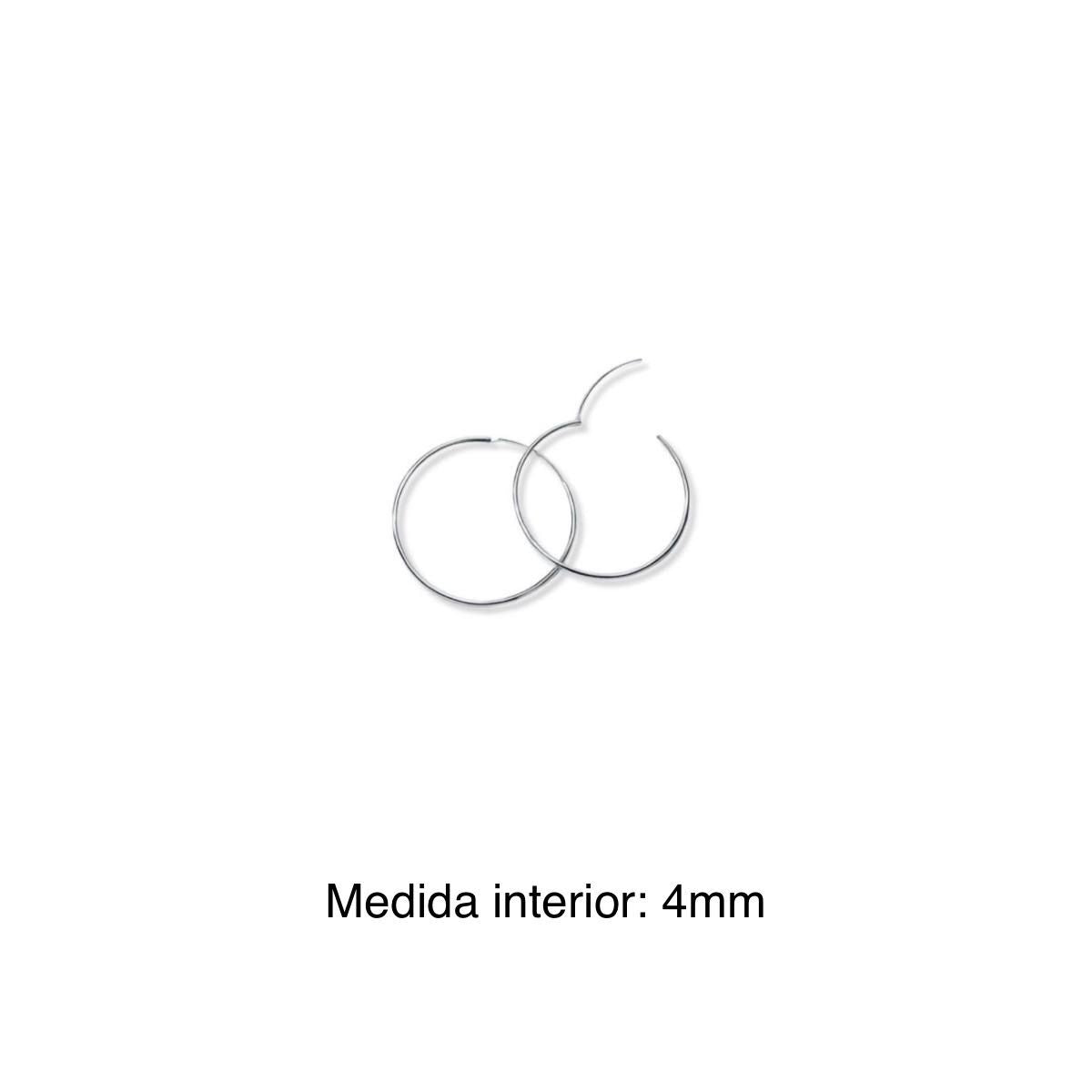 Aretes Aro - Varios  Tamaños - Plata