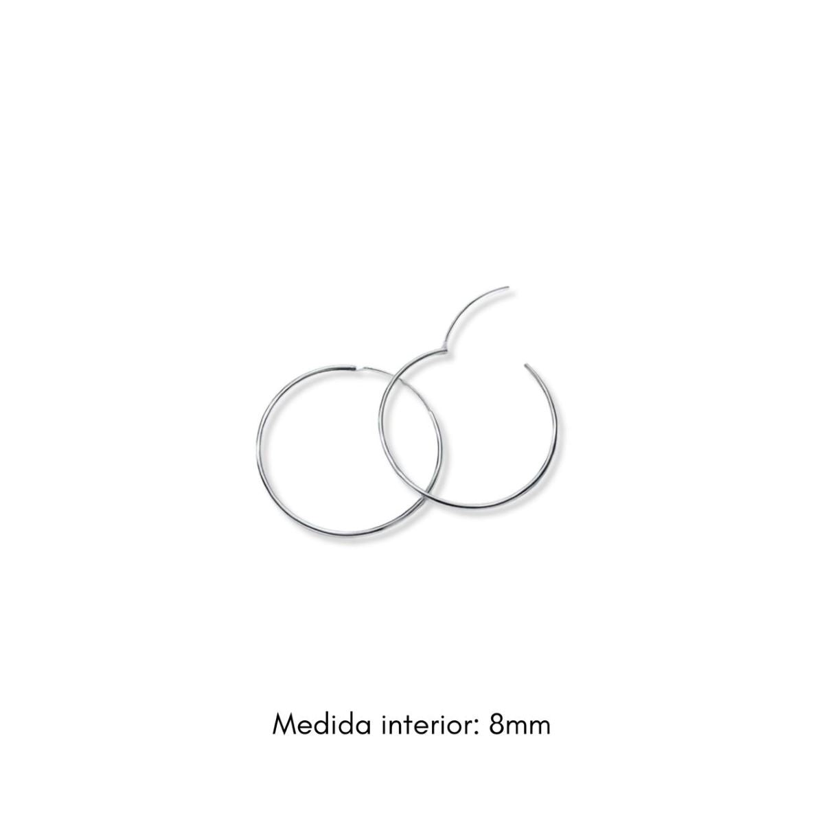 Aretes Aro - Varios  Tamaños - Plata