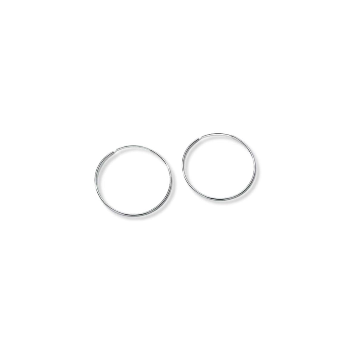 Aretes Aro - Varios  Tamaños - Plata
