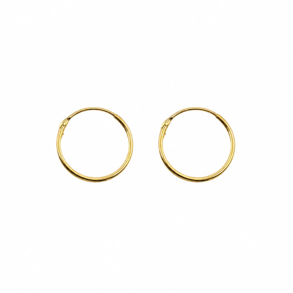 Aretes Aro Dorados - Plata