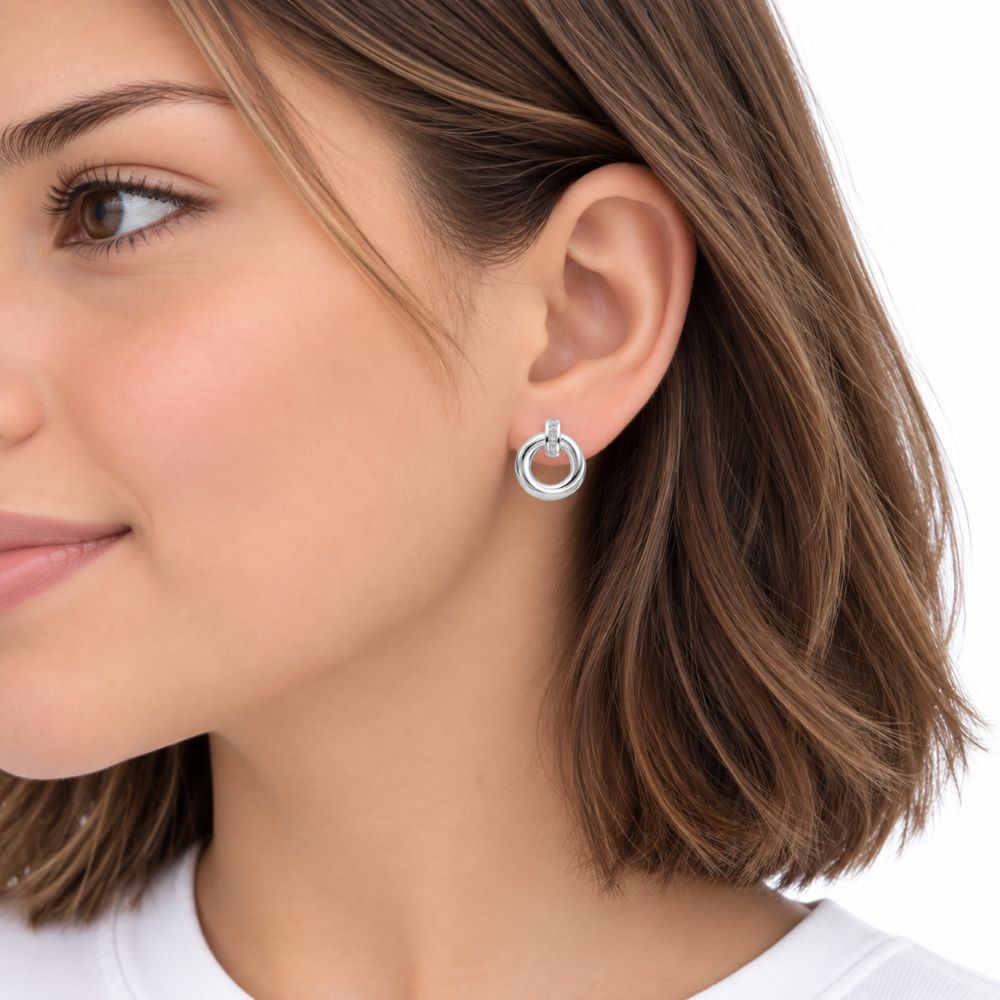 Aretes Entorchados - Plata