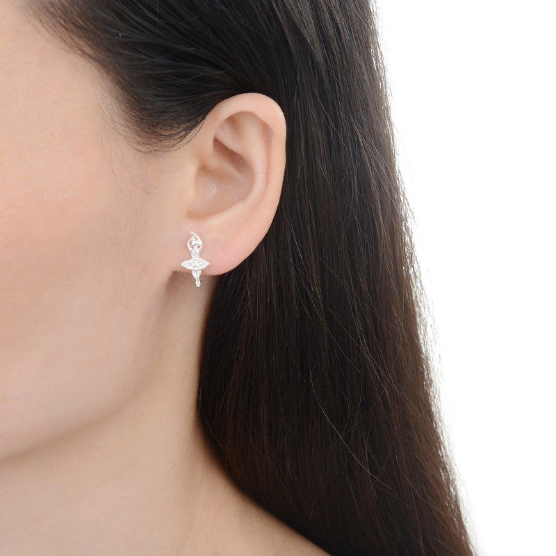 Aretes Bailarina de Ballet - Plata
