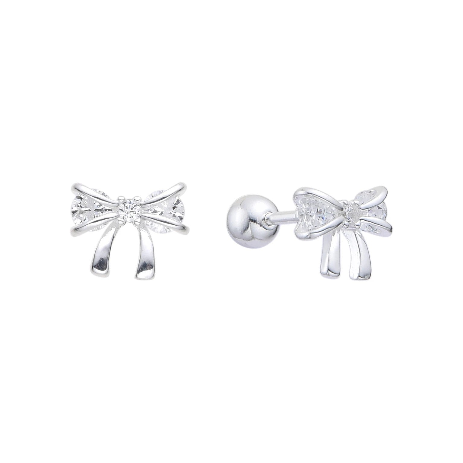 Arete Moño Brillos - Plata