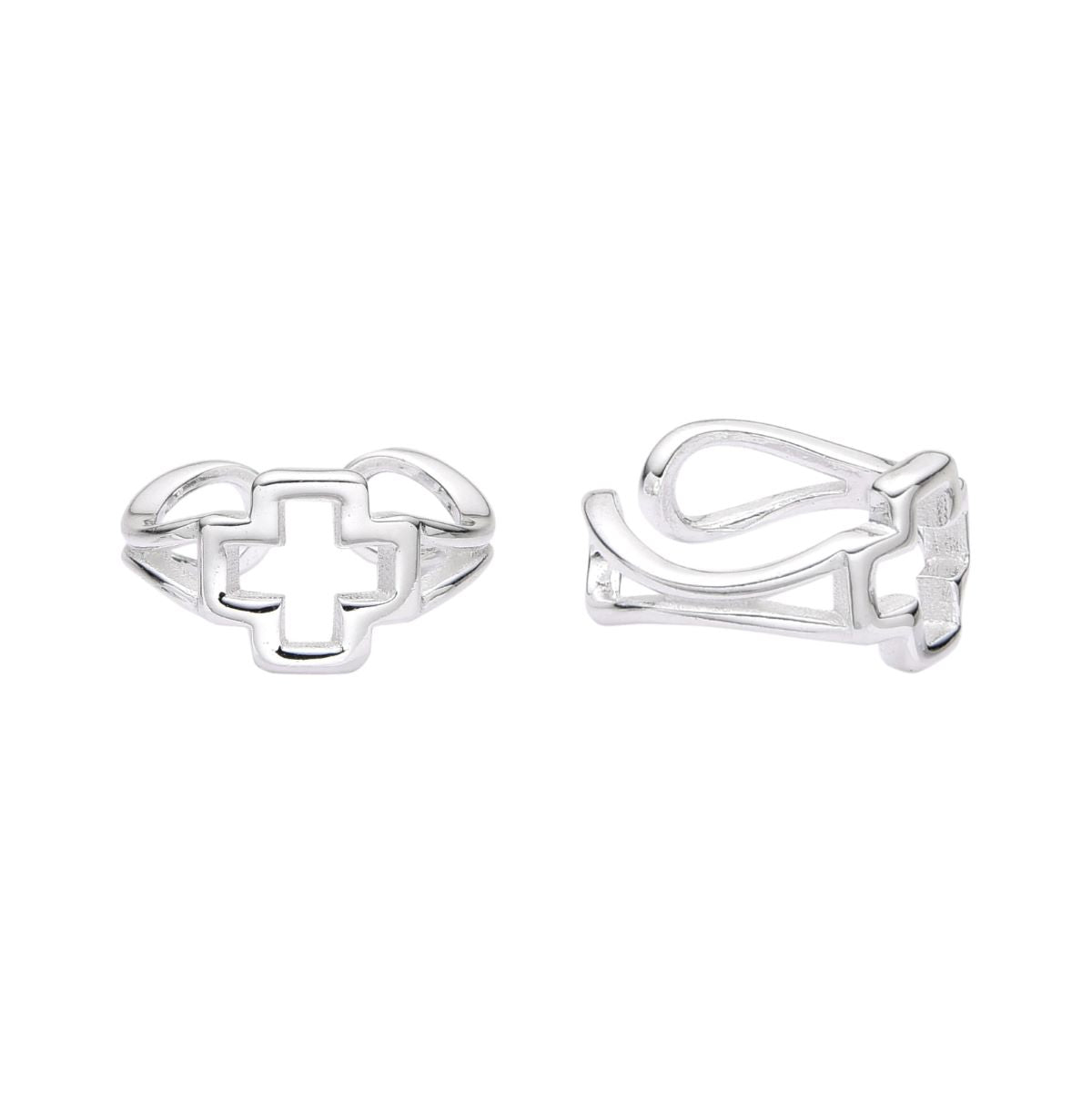 Aretes Trepadores Estrella - Plata