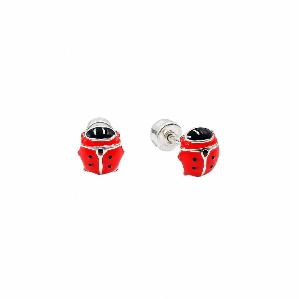 Aretes Abridores Mariquita Mini - Plata
