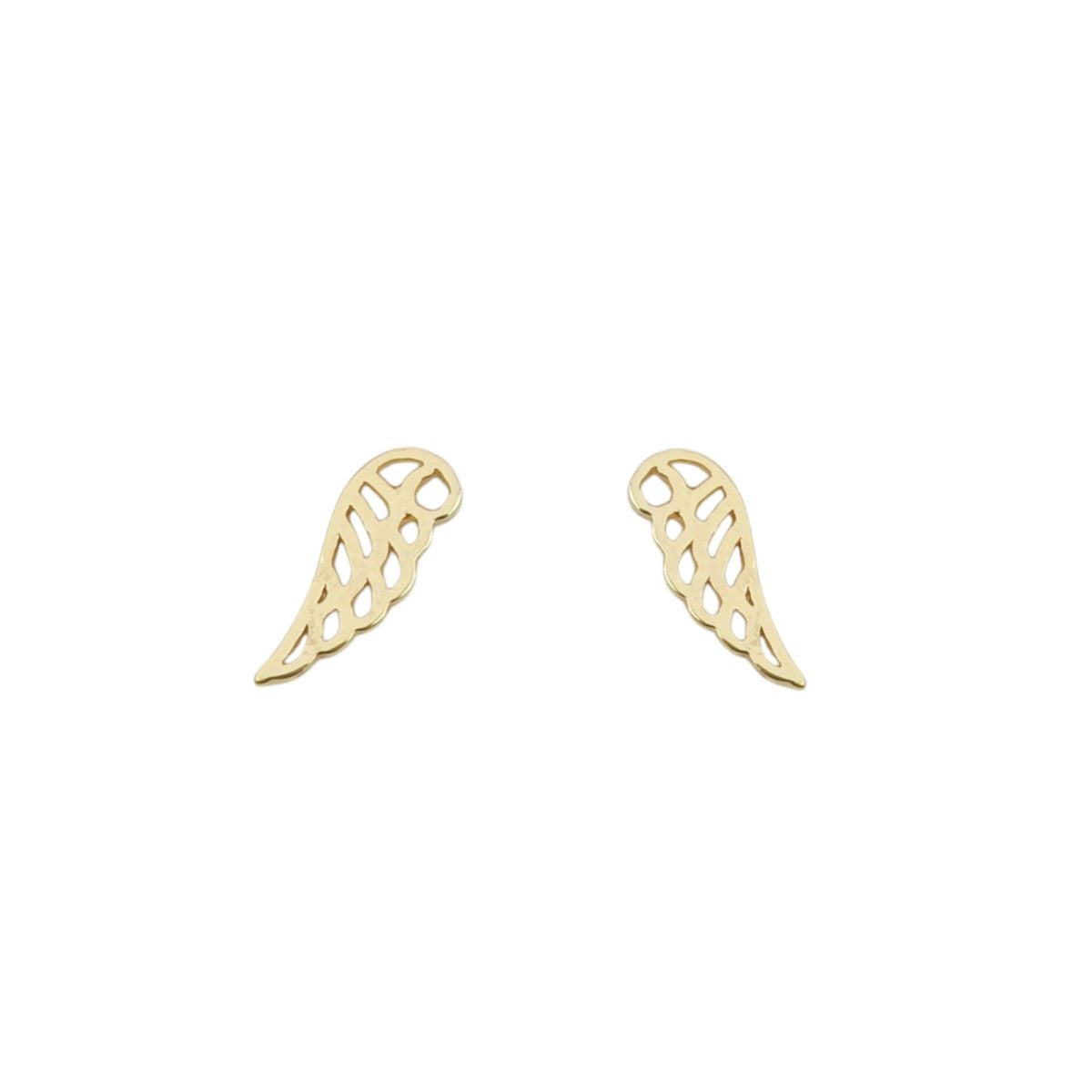 Aretes Ala Angel Dorados - Plata