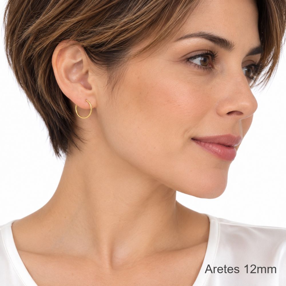 Aretes Aro Dorados - Plata