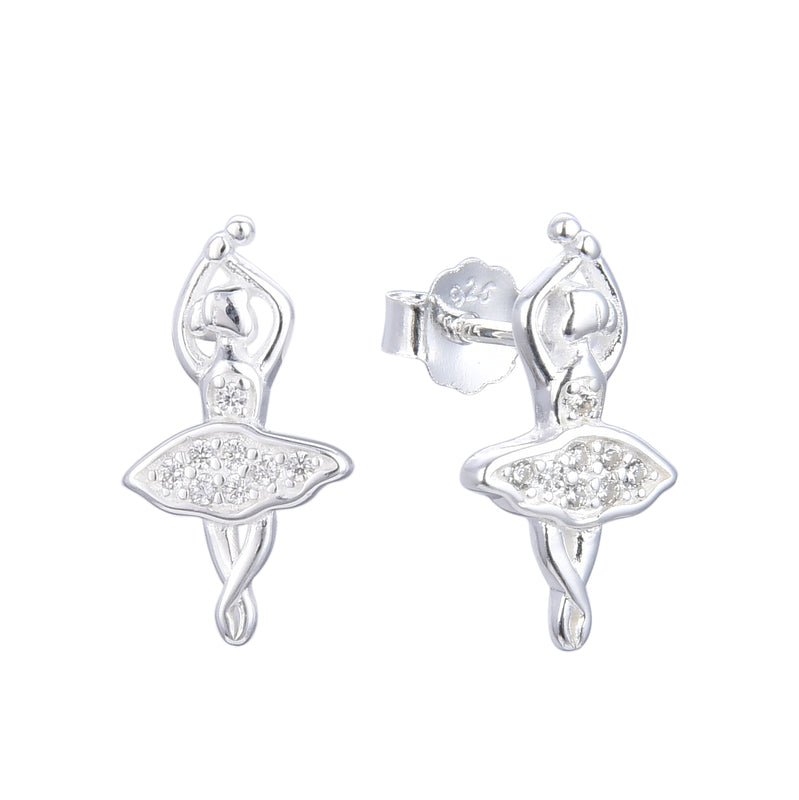 Aretes Bailarina de Ballet - Plata