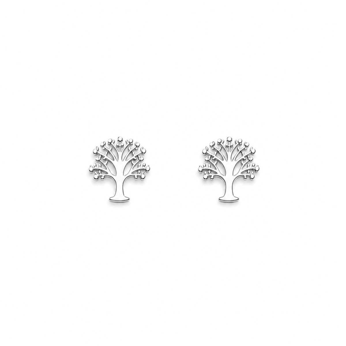 Aretes Arbol de la Vida Mini - Plata