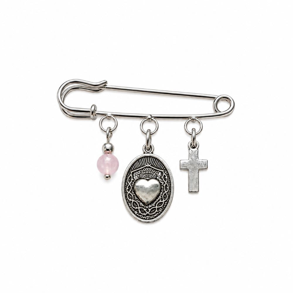 Broche Imperdible Divino Niño Jesús de Praga - Rosa
