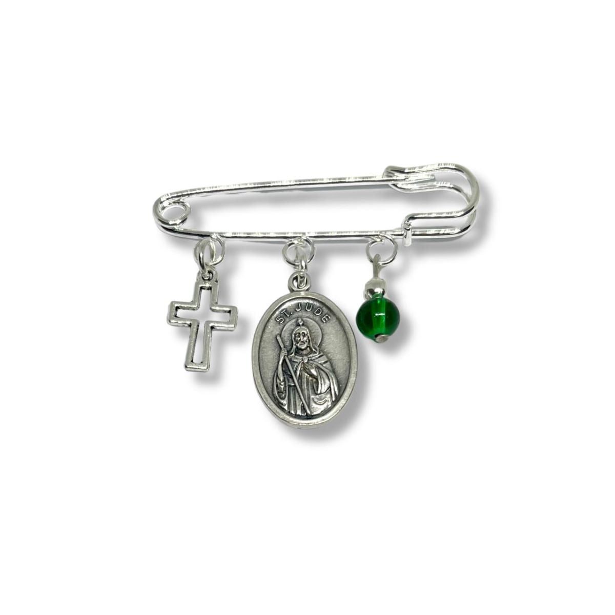 Broche Imperdible San Judas Tadeo - Verde