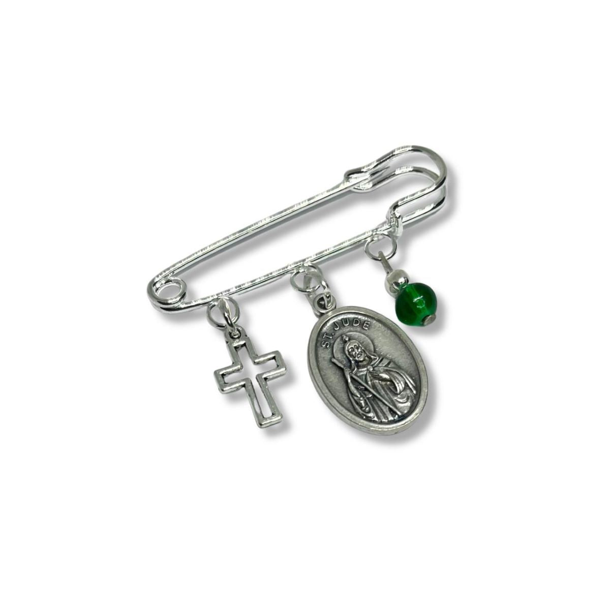 Broche Imperdible San Judas Tadeo - Verde