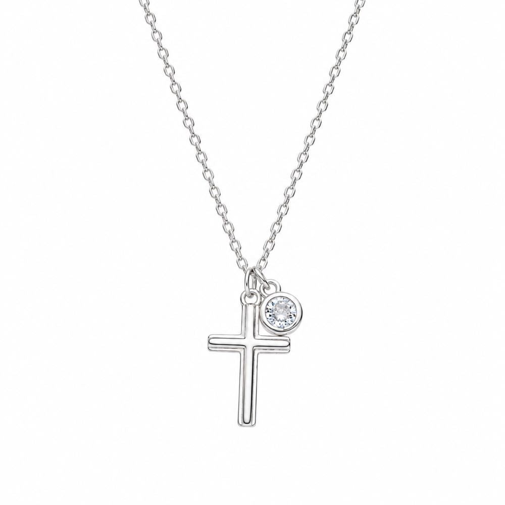 Collar Cruz Punto de Luz - Plata
