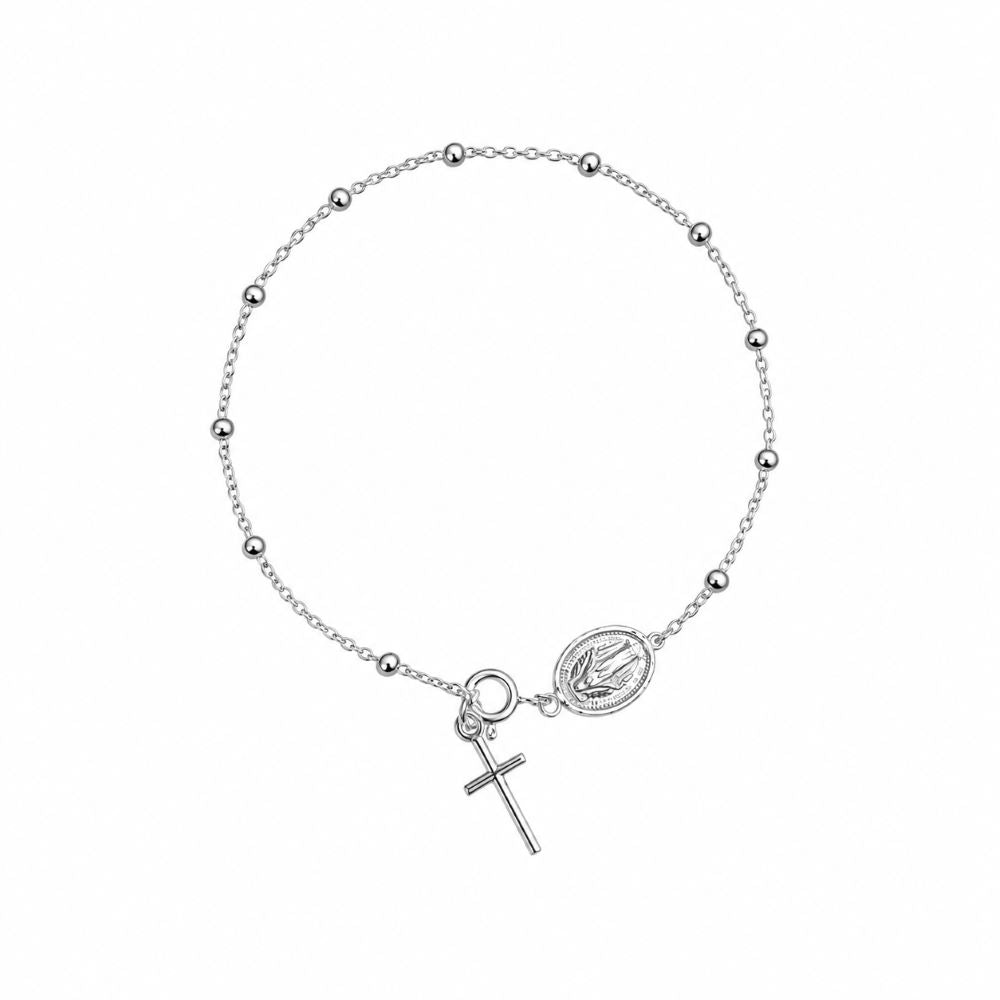 Pulsera Denario Medalla Milagrosa - Plata