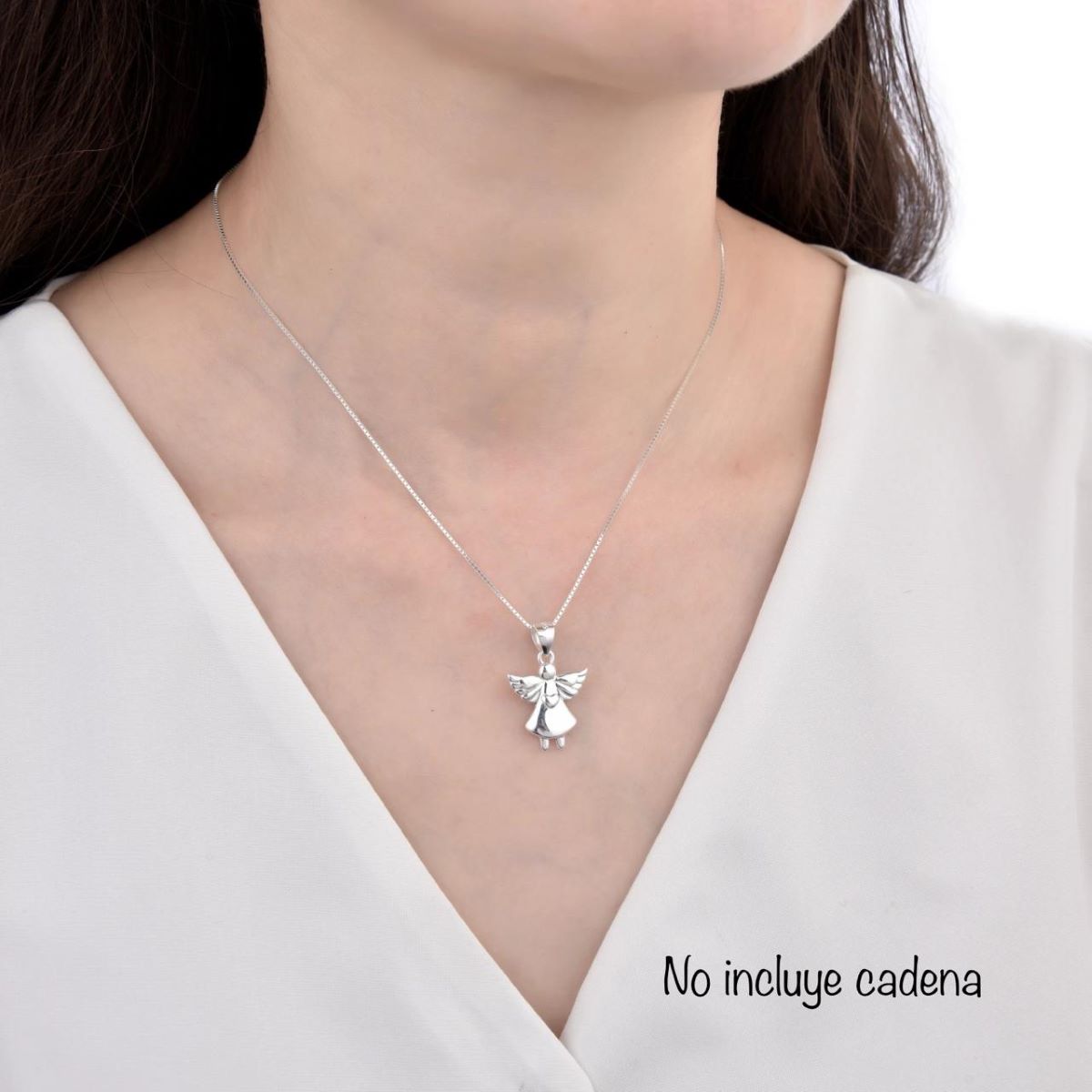 Dije Angel Corazón - Plata