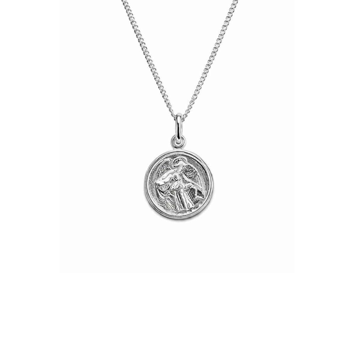 Dije Angel de la Guarda y Cadena - Plata