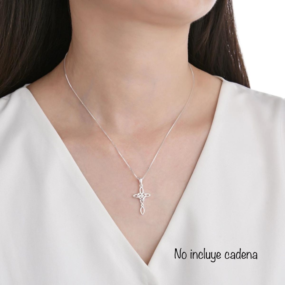 Dije Cruz Corazón - Plata