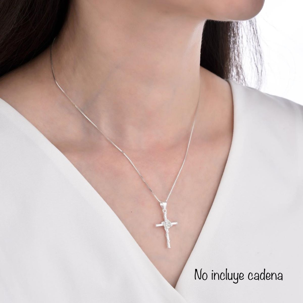 Dije Cruz Rosa - Plata