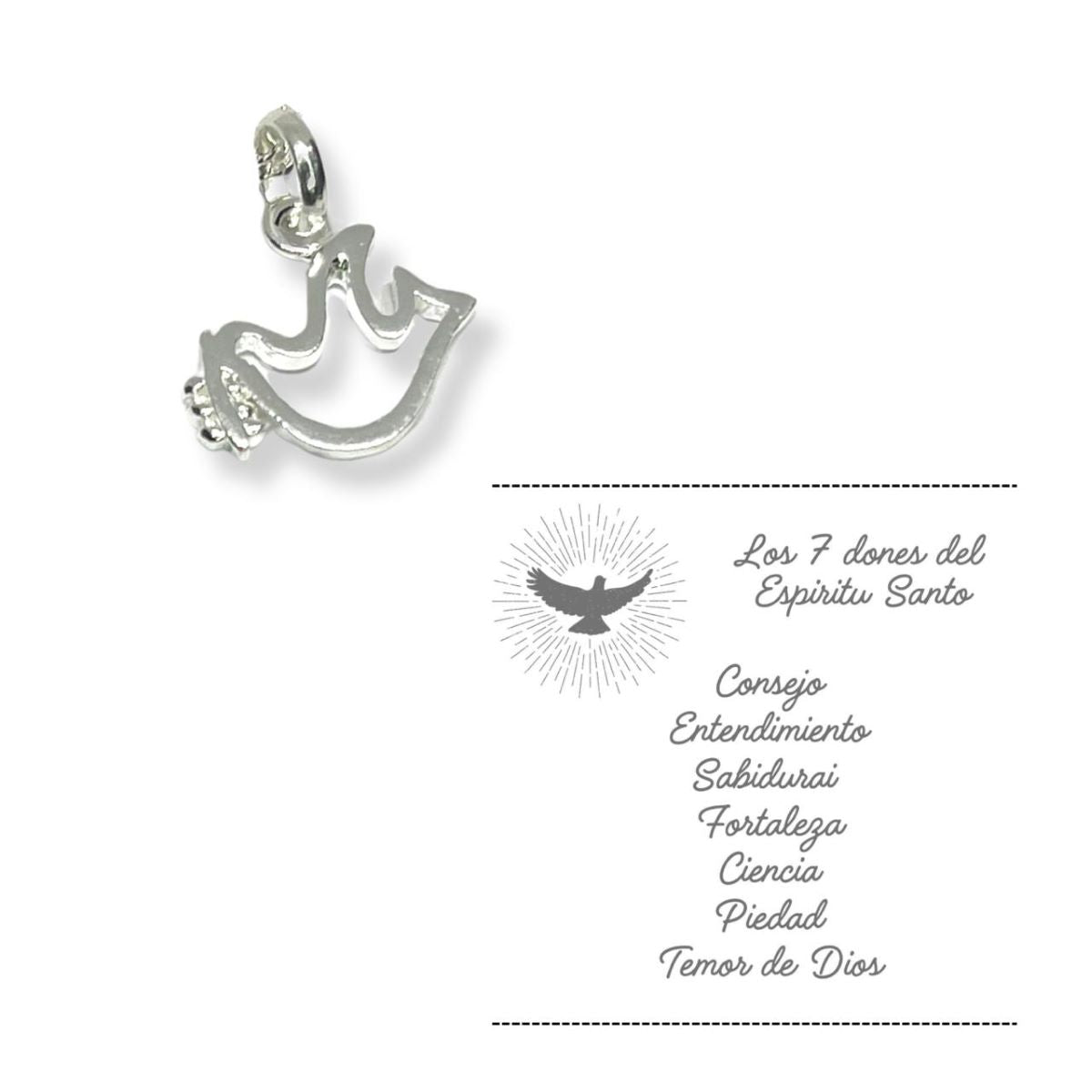 Dije Espíritu Santo Rama  - Plata