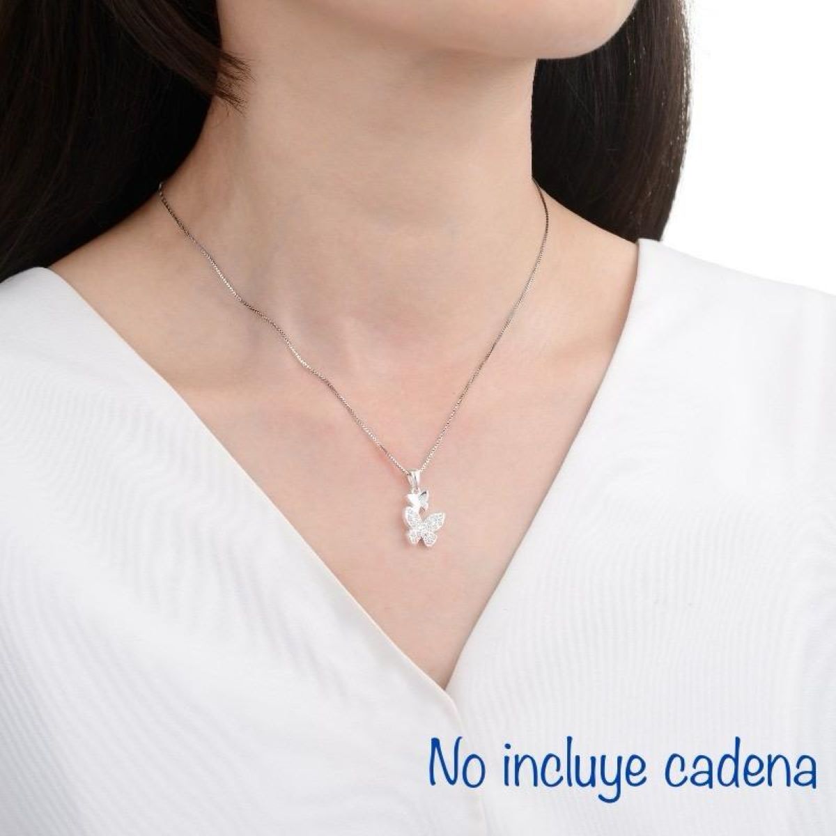 Dije Mariposas Brillo - Plata
